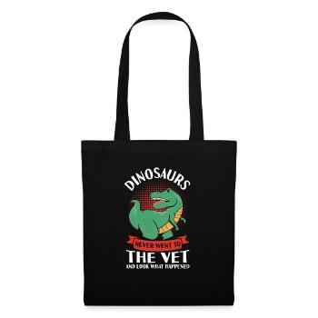 Dinosaurs Never Went To The Tierarzt - Stoffbeutel - Schwarz - Vorne