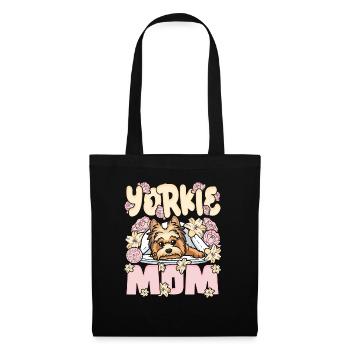 Yorkie Mom Yorkshire Terrier Hund Mama - Stoffbeutel - Schwarz - Vorne