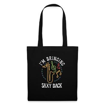 Musique Saxophone Musique classique Saxophoniste - Sac en tissu - noir - Devant