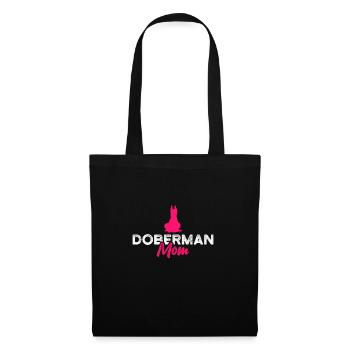 Maman Doberman - Sac en tissu - noir - Devant