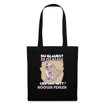 Pitbull Terrier Hundeliebhaber Geschenk Pit Bull - Stoffbeutel - Schwarz - Vorne