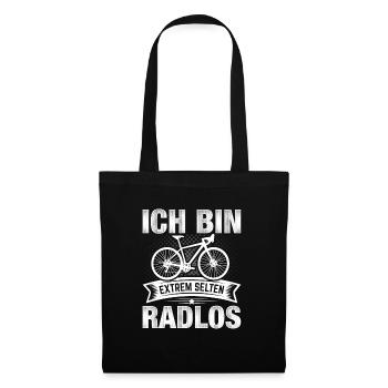 Fahrrad Fahrradfahrer Rad - Stoffbeutel - Schwarz - Vorne