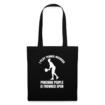 Joueurs de tennis Club de tennis Raquettes de tennis - Sac en tissu - noir - Devant
