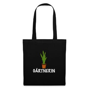 Gärtnerin Garten - Stoffbeutel - Schwarz - Vorne