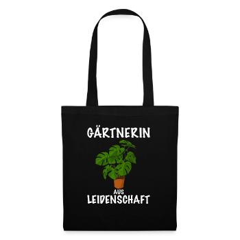 Gärtnerin Pflanze - Stoffbeutel - Schwarz - Vorne