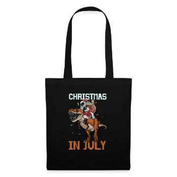 Drôle de vacances d’été à la plage Noël en juillet - Sac en tissu - noir - Devant