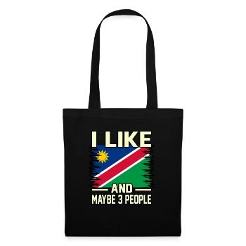 Namibia - Stoffbeutel - Schwarz - Vorne