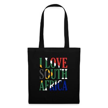 Südafrika - Stoffbeutel - Schwarz - Vorne