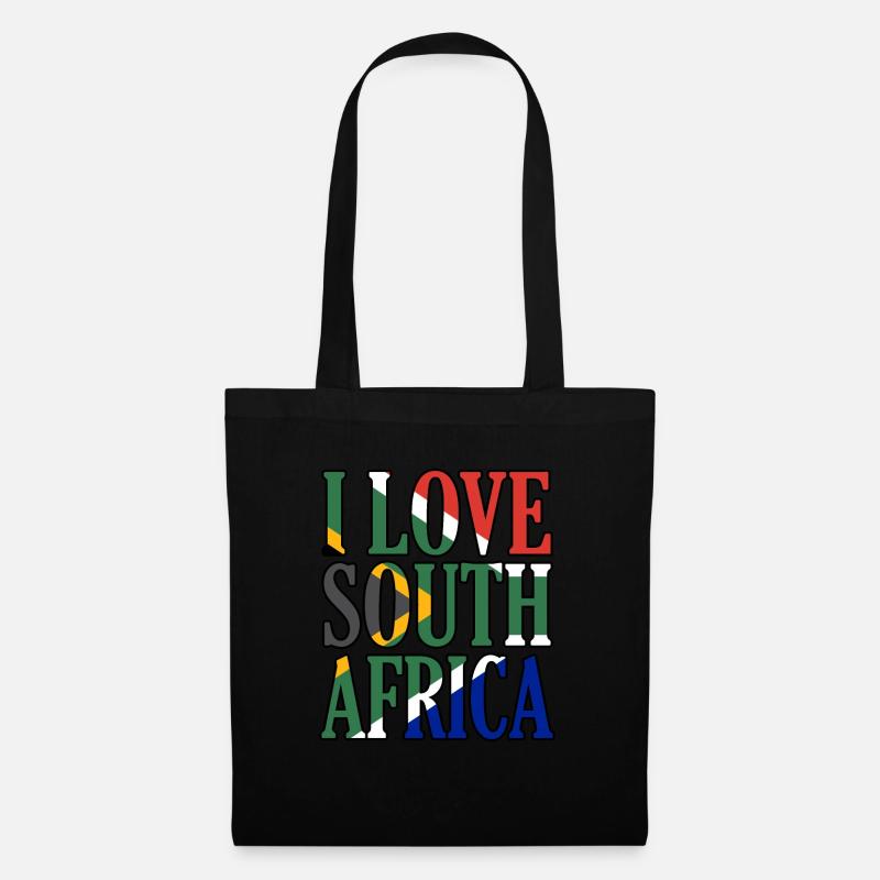 Südafrika - Stoffbeutel - Schwarz