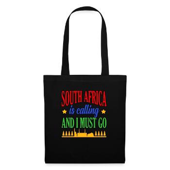Südafrika - Stoffbeutel - Schwarz - Vorne