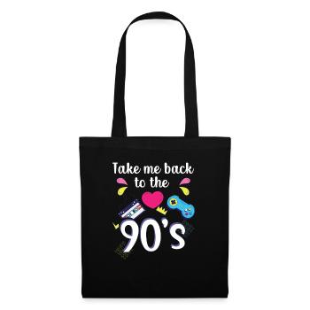 Ramenez-moi à la fête des années 90 1990 1990 - Sac en tissu - noir - Devant