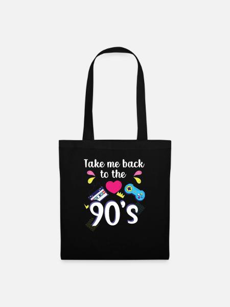 Take Me Back To The 90's 1990 Party 1990s - Stoffen tas - zwart