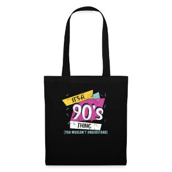 C’est une chose des années 90 que vous ne comprendriez pas 1990 - Sac en tissu - noir - Devant