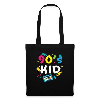 I Love The '90s 1990 Vintage Nineties 90's Kid - Stoffbeutel - Schwarz - Vorne