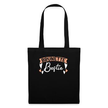 Brünette Bestie Braune Haare Blond Beste Freundin - Stoffbeutel - Schwarz - Vorne