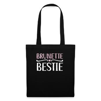 Brünette Bestie Braune Haare Blond Beste Freundin - Stoffbeutel - Schwarz - Vorne