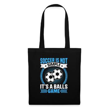 Fußball Ist Ein Ballsport Lustig Fußballspieler - Stoffbeutel - Schwarz - Vorne