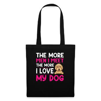 J’aime le chien Goldendoodle Drôles de propriétaires de chiens - Sac en tissu - noir - Devant