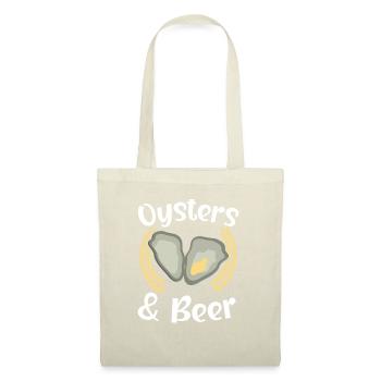 Oyster And Beer Drinking Seashell Mollusc Animal - Tote Bag - nature - Front
