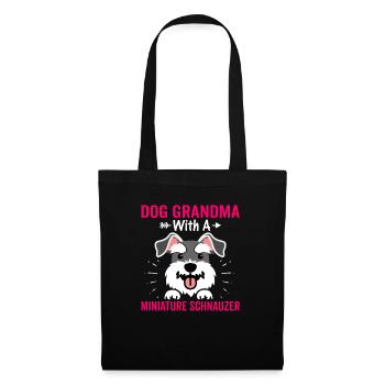 Dog Grandma with Miniature Schnauzer Funny Graphics For - Tote Bag - black - Front