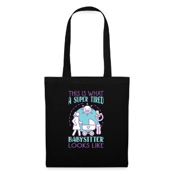 This Is What A Super Tired Babysitter Looks Like - Tote Bag - black - Front