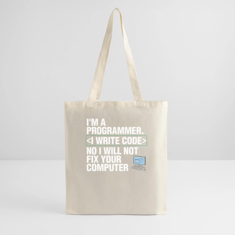 Computer Programmer Funny Gift Coder Tote Bag