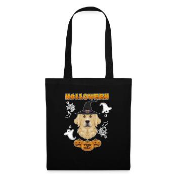 Happy Halloween I Dog Lover I Golden Retriever - Tote Bag - black - Front