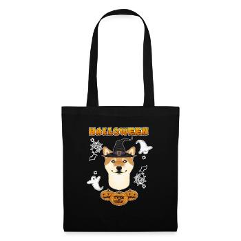 Joyeux Halloween I Amoureux des chiens I Shiba Inu - Sac en tissu - noir - Devant