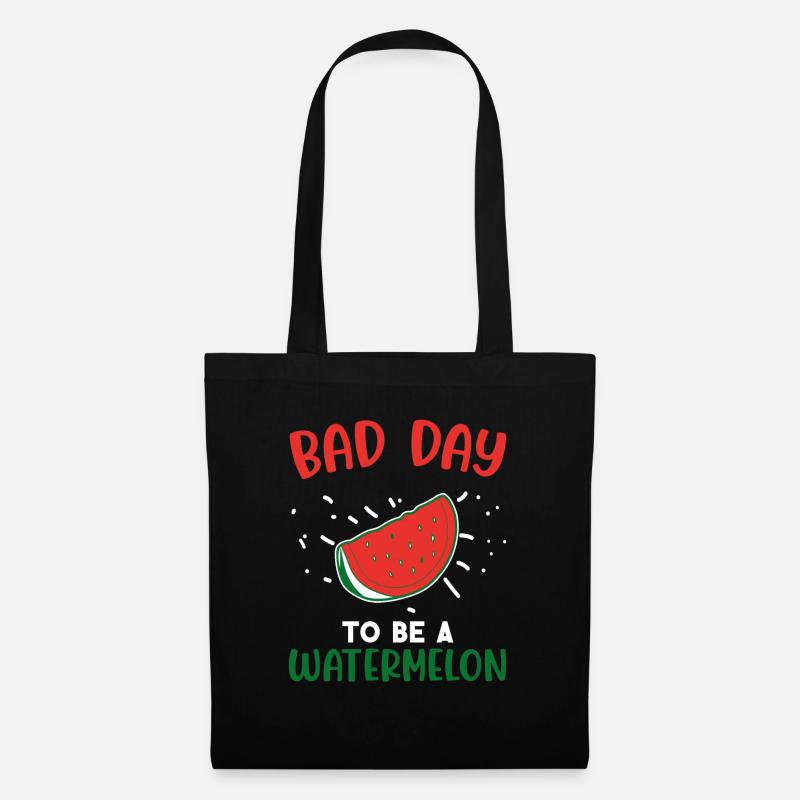 Bad Day To Be A Watermelon Summer Vacation - Stoffbeutel - Schwarz
