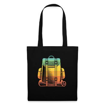 Backpacking Artwork Retro Luggage - Tote Bag - black - Front