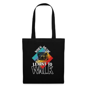 Music Learnt To Walk Walkman - Tote Bag - black - Front