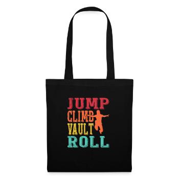 Jump Climb Vault Roll Parkour Traceur - Tote Bag - black - Front