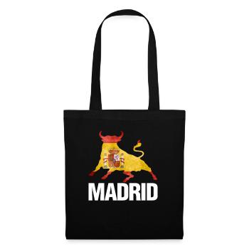 Madrid Spain Flag Bull Fight - Tote Bag - black - Front