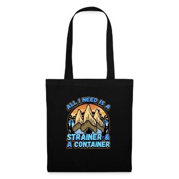 Conception de collecteur de dents fossiles pour un fossile de requin - Sac en tissu - noir - Devant