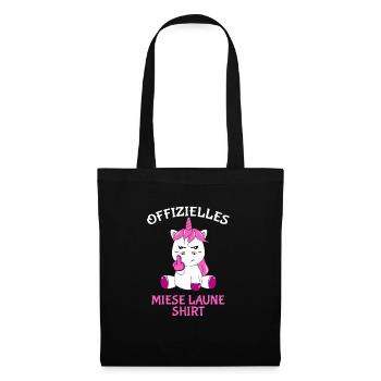 Offizielles Miese Laune Shirt - Stoffbeutel - Schwarz - Vorne