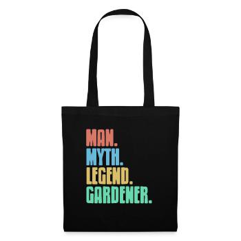 Un. Mythe. Pose. Jardinier. Jardinage rétro - Sac en tissu - noir - Devant