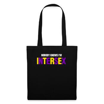 Intersexual Nobody Knows I'm Intersex LGBTQIA - Tote Bag - black - Front