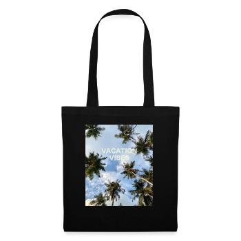 Palme Vacances Été Soleil Voyage Espagne Maldives - Sac en tissu - noir - Devant