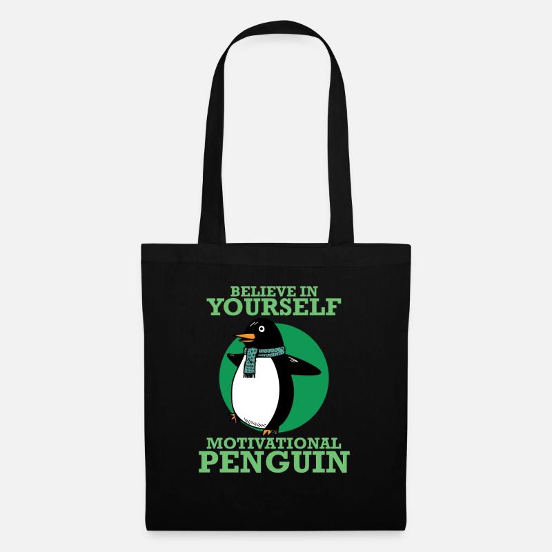 Penguin inspiriert - Stoffbeutel - Schwarz