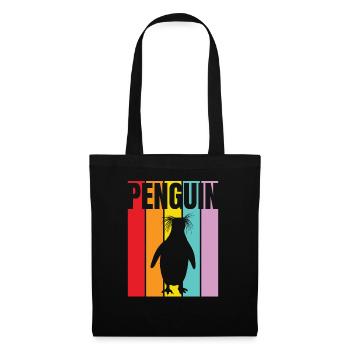Verlorener Pinguin - Stoffbeutel - Schwarz - Vorne