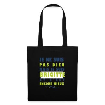 Cadeau femme pour brigitte - Sac en tissu - noir - Devant