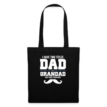 Two Titles Dad And Grandad And I Rock Them Both - Sac en tissu - noir - Devant