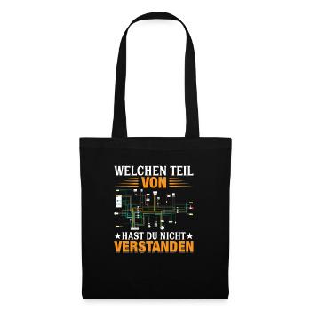 Elektriker Elektroniker Geschenk - Stoffbeutel - Schwarz - Vorne
