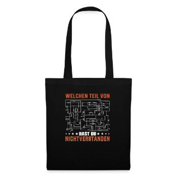 Elektriker Elektroniker Handwerker Geschenk - Stoffbeutel - Schwarz - Vorne