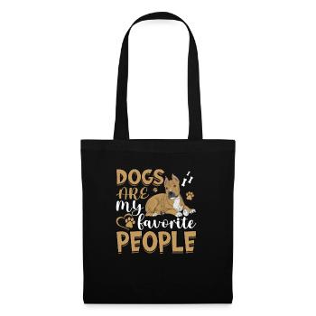 Les chiens Staffordshire Terrier sont - Sac en tissu - noir - Devant
