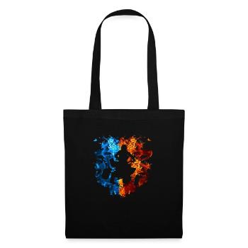 Quad Bike Red Blue Fire Quad Bike Rider - Tote Bag - black - Front