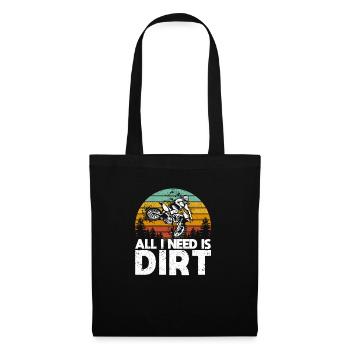 Tout ce dont j’ai besoin, c’est d’un vélo tout-terrain dirt bike motocross - Sac en tissu - noir - Devant