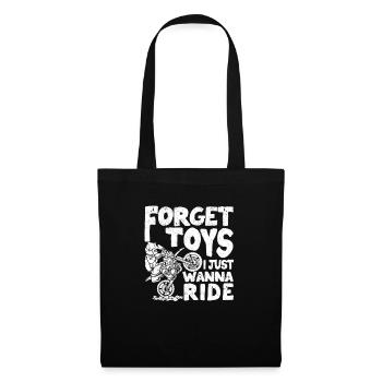 Dirt Bike Rider Garçons Motocross Oubliez les jouets Je viens de - Sac en tissu - noir - Devant