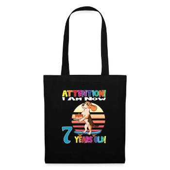 Dog Birthday I Am Now 7 Years Old - Tote Bag - black - Front