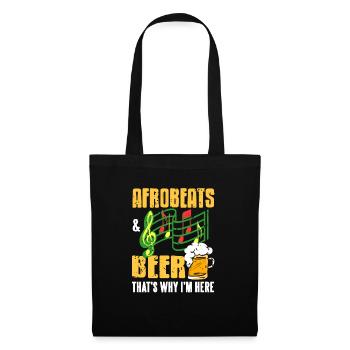 Afrobeats vintage et bière C’est pourquoi je suis ici - Sac en tissu - noir - Devant